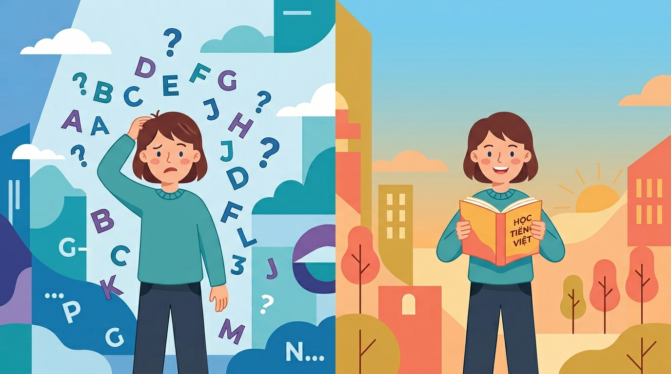 越南語字母完整教學：29 個字母、母音子音系統與拼音規則